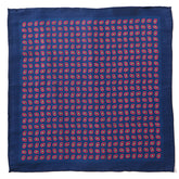 Blue & Pink Paisley Motif Pocket Square - Tie Doctor